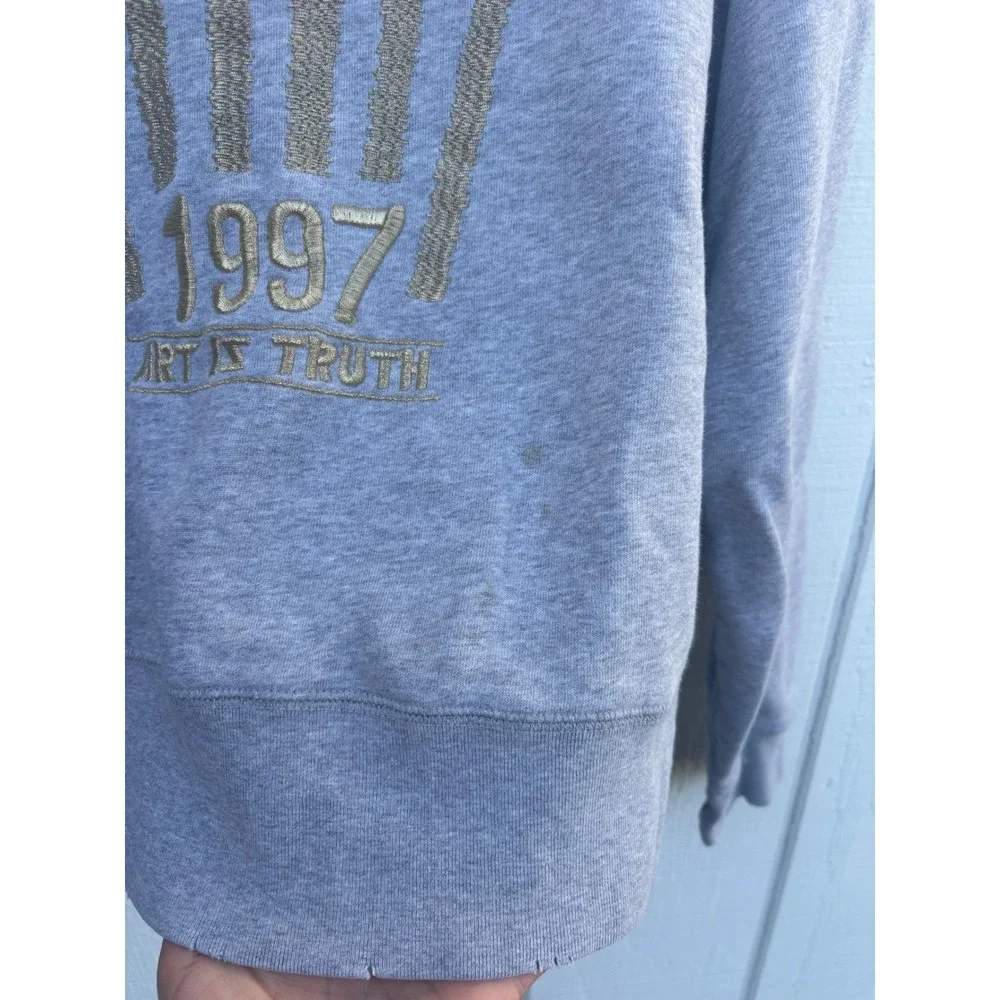Zadig &‎ Voltaire Art Is Truth 1997 Gray Sweatshirt XS Metallic Logo